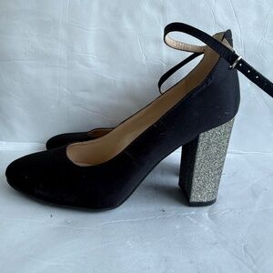 Marc Fisher Black Ankle Strap Heels - Size 8